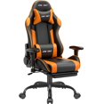 thumbnail image 1 of JONPONY Gaming Chair with RGB LED Lights, Ergonomic Computer Chair with Headrest and Lumbar Support, PU Leather High Back Height Adjustable Swivel Video Game Chairs for Adults，Orange, 1 of 1