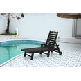 thumbnail image 1 of JONPONY Lounge Chair Outdoor with Wood Texture,Oversized Chaise Lounge Chair with 5 Positions, HDPE, Patio Lounge Chair with Wheels & Cup Holder for Pool, Deck, Poolside, Black, 1 of 9