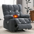 thumbnail image 1 of JONPONY Manual Recliner Chair with Heat Therapy and Massage Function, Heavy Duty Reclining Mechanism Massage Chair, Elderly Single Rocker Sofa with Cup Holders for Bedroom Home Theater,Blue, 1 of 13