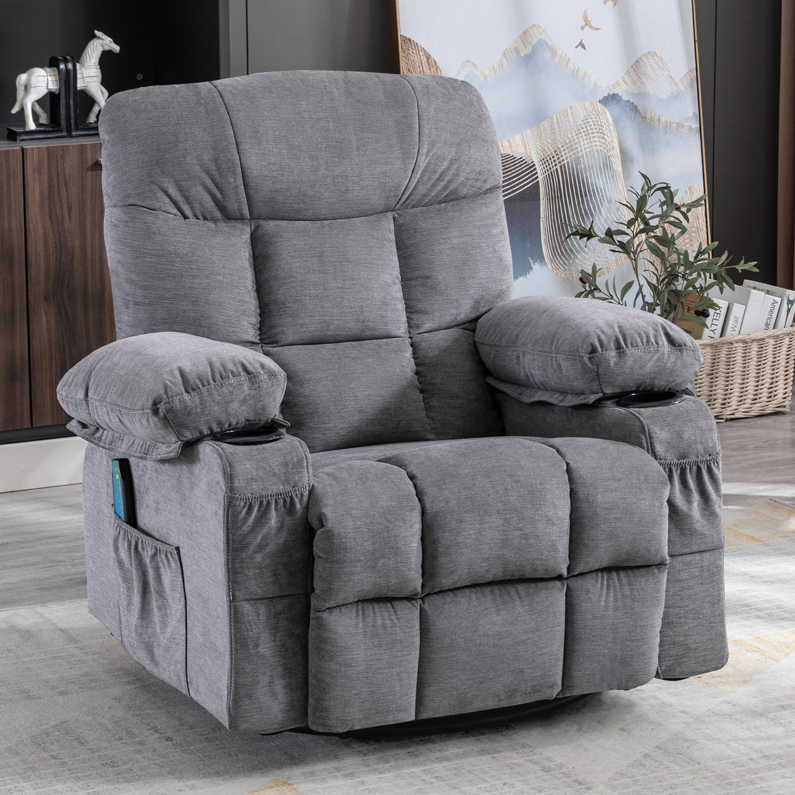 Comfort Eze Jackson Rocker Recliner Fern Microfiber Walmart