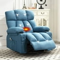 thumbnail image 1 of JONPONY Massage Rocker Recliner Chair with Vibration Massage and Heat Ergonomic Lounge Chair for Living Room with Rocking Function and Side Pocket, 2 Cup Holders, USB Charge Port,Ligth Blue, 1 of 13