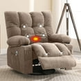 thumbnail image 1 of JONPONY Massage Rocker Recliner Chair with Vibration Massage and Heat Ergonomic Lounge Chair for Living Room with Rocking Function and Side Pocket, 2 Cup Holders, USB Charge Port,Brown, 1 of 14