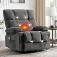 thumbnail image 1 of JONPONY Massage Rocker Recliner Chair with Vibration Massage and Heat Ergonomic Lounge Chair for Living Room with Rocking Function and Side Pocket, 2 Cup Holders, USB Charge Port,Grey, 1 of 15