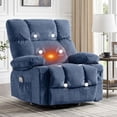 thumbnail image 1 of JONPONY Massage Rocker Recliner Chair with Vibration Massage and Heat Ergonomic Lounge Chair for Living Room with Rocking Function and Side Pocket, 2 Cup Holders, USB Charge Port,Blue, 1 of 15