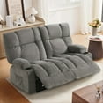 thumbnail image 1 of JONPONY Reclining Loveseat with Cup Holders for Living Room 2 Seat Manual Loveseat Recliner with Side Pocket,Grey, 1 of 16