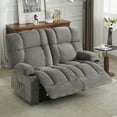 thumbnail image 1 of JONPONY Reclining Loveseat with Cup Holders for Living Room 2 Seat Manual Loveseat Recliner with Side Pocket,Grey, 1 of 16