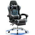 thumbnail image 1 of JONPONY Big and Tall Gaming Chair, Computer Chair with Footrest and Lumbar Support, Height Adjustable Game Chair with Headrest and Swivel Seat，BLACK, 1 of 9