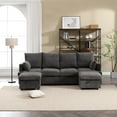 JONPONY Modern U shape Modular Sofa, 6 Seat Chenile sectional Couch Set