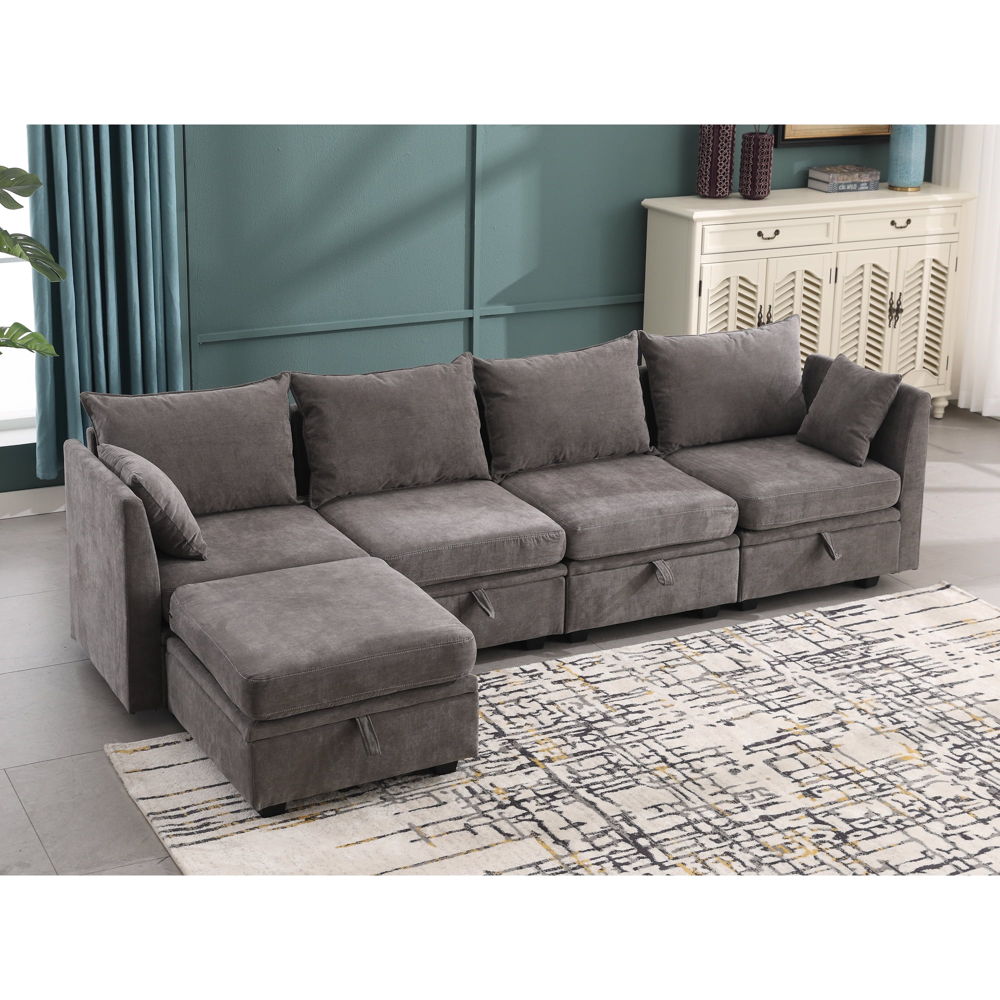 JONPONY Modular Couches and Sofas Sectional with Storage Sectional Sofa