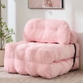thumbnail image 1 of JONPONY Folding Sofa Bed, Convertible Sleeper Chair with Pillow Foldable Mattress with Back Support, Portable Sleeper Chair Bed Comfort Floor Sofa for Living room Bedroom, Single, Pink, 1 of 9