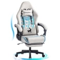 thumbnail image 1 of JONPONY Big and Tall 350LBS Gaming Chair, Ergonomic Design, Gamer Chair PU Leather with Footrest and Lumbar Support, High Back Office Chair Support 8 Hours Long Sitting, Computer Chair,Grey, 1 of 10