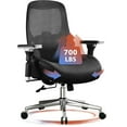 thumbnail image 1 of JONPONY 700lbs Big and Tall Office Chair with Wide Thick Seat Cushion,Ergonomic Computer Mesh Desk Chairs with 4D Armrests, Adjustable Lumbar Support for Adults 8 Hours daliy Work,Black, 1 of 12