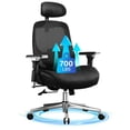 thumbnail image 1 of JONPONY 700lbs Big and Tall Office Chair with Wide Thick Seat Cushion for Sitting All Day,Ergonomic Mesh Desk Chair with Adjustable Lumbar Support and Headrest ,4D Armrests,Black, 1 of 12