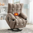 thumbnail image 1 of JONPONY Power Lift Recliner Chair for Elderly with Heat and Vibration Massage Recliner Chair with USB Charge Port for Living Room- Infinite Position, Side Pocket,Brown, 1 of 13