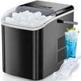 thumbnail image 1 of JONPONY Portable Countertop Ice Maker, Self-Cleaning, 9 Bullet Cubes in 6 Mins, 26.5Lbs in 24Hrs, with Handle, Basket and Scoop for Home, Kitchen, Party, RV, Camping, Black, 1 of 9