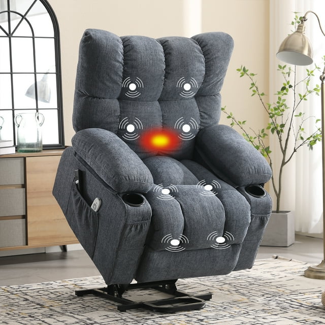 JONPONY Power Lift Recliner Chair for Elderly with Heat and Vibration ...