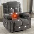thumbnail image 1 of JONPONY Massage Rocker Recliner Chair with Vibration Massage and Heat Ergonomic Lounge Chair for Living Room with Rocking Function and Side Pocket, 2 Cup Holders, USB Charge Port,Gray, 1 of 6
