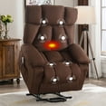 thumbnail image 1 of JONPONY Power Lift Recliner Chair Recliners for Elderly with Heat and Massage Recliner Chair for Living Room with Infinite Position and Side Pocket,USB Charge Port,Brown, 1 of 13