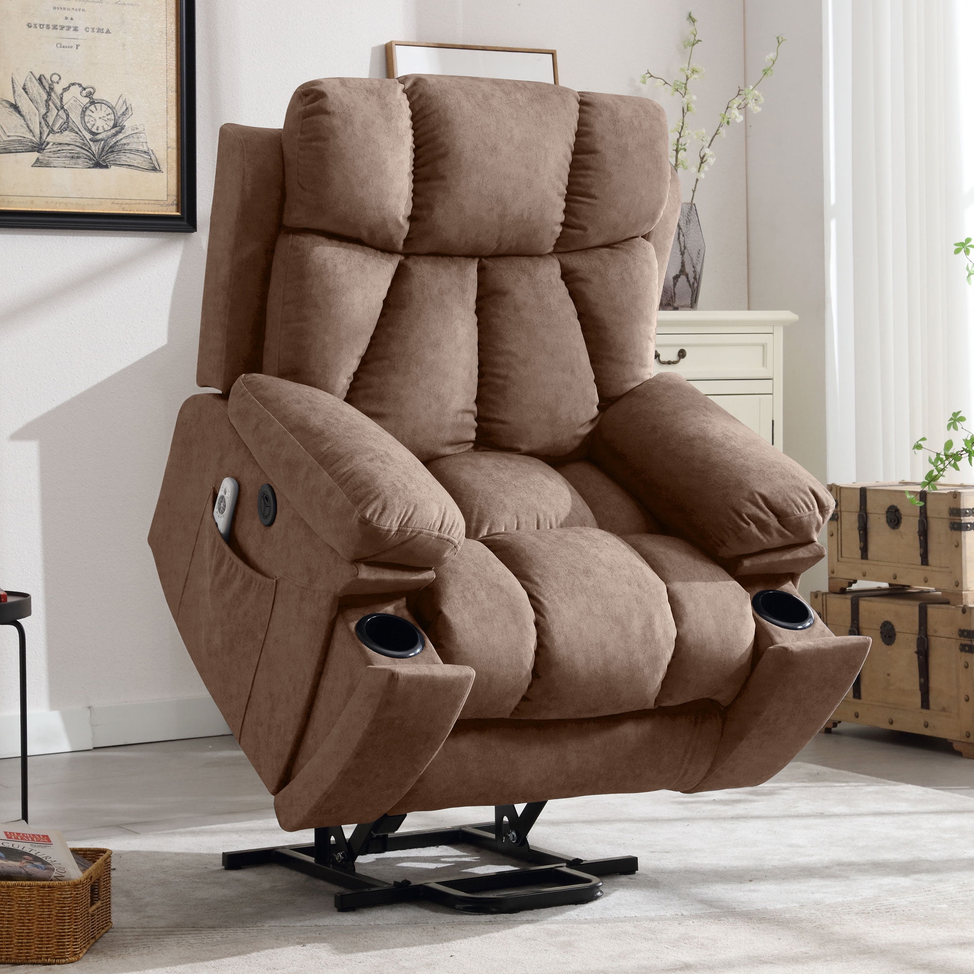 JONPONY Power Lift Recliner Chairs with Massage and Heat,Heavy Duty