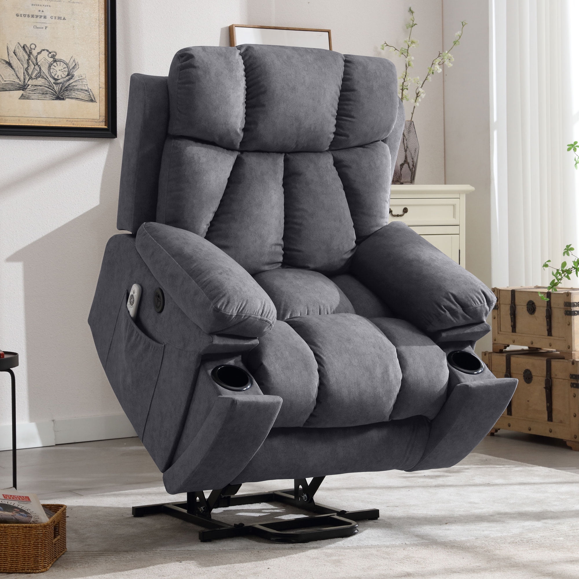 JONPONY Power Lift Recliner Chairs with Massage and Heat,Heavy Duty