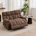 thumbnail image 1 of JONPONY Loveseat Recliner, Reclining Sofa with Cup-Holders, 2-Seater Couch for Living Room, Love Seat Manual Oversized Recliner with Ergonomic,Brown, 1 of 11