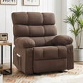 thumbnail image 1 of JONPONY Rocker Recliner Chair, Ergonomic Lounge Chair for Living Room Theater,Small Spaces with Rocking Function,Side Pocket,Brown, 1 of 11