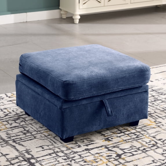 JONPONY Storage Ottoman for Modular Sectional Sofa, Blue