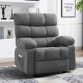 thumbnail image 1 of JONPONY Swivel Rocker Recliner Chair, Ergonomic Lounge Chair for Living Room Theater,Small Spaces with Rocking Function,360° Swivel,Side Pocket,Gray, 1 of 12