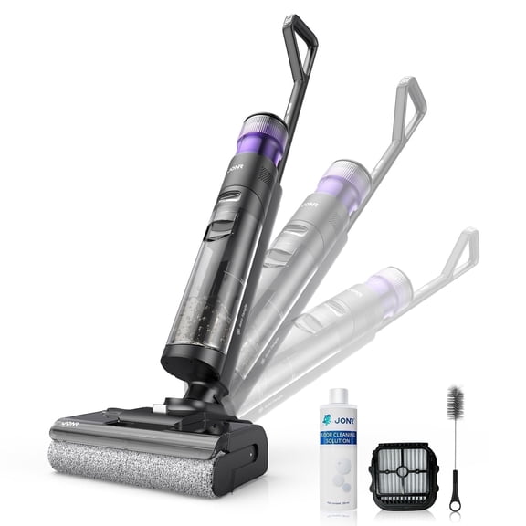 JONR ED12 Pro Max Wet Dry Vacuum Cleaner, 15000Pa 167°F Flashdry Self-Cleaning and 800ml Large Capacity Dirty Water Tank Smart Floor Cleaner