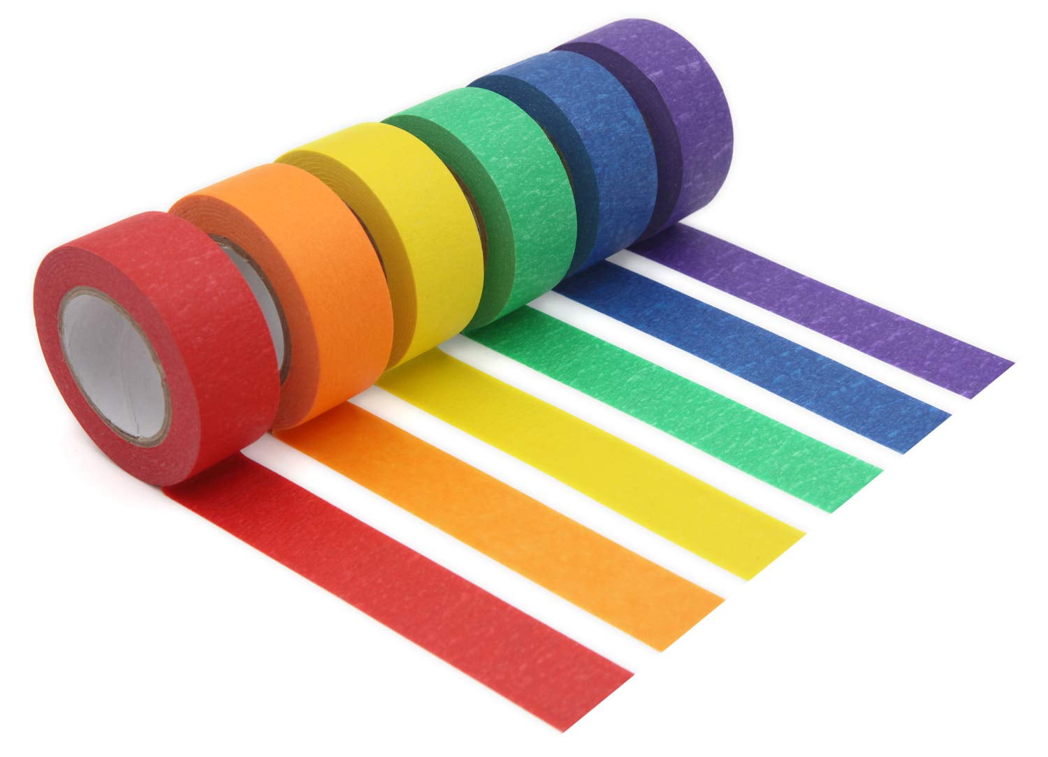  1 Inch Colored Painters Tape Set, Writable Rainbow