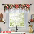 thumbnail image 1 of JOOCAR 2D Flat Printing Road Pocket Polyester Window Valance Curtain with Christmas Garland and Red Bow Design for Indoor Living Room Bedroom Kitchen Decoration 54x18 inch, 1 of 5