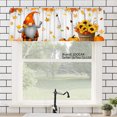 thumbnail image 1 of JOOCAR Autumn Gnome Sunflower Polyester Window Valance Curtain for Home Kitchen Living Room Bedroom Bathroom Decor 54x18 inch, 1 of 5