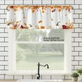 thumbnail image 1 of JOOCAR Autumn Leaves Pumpkins Polyester Window Valance Curtain for Home Kitchen Living Room Bedroom Bathroom Decor 54x18 inch, 1 of 5