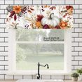 thumbnail image 1 of JOOCAR Autumn Pumpkin Floral Polyester Window Valance Curtain for Home Kitchen Living Room Bedroom Bathroom Decor 54x18 inch, 1 of 5