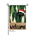 thumbnail image 1 of JOOCAR Black Cat in Santa Hat Christmas Tree Garden Flag Welcome Sign for Winter Christmas Home Outdoor Garden Yard Door Decor 12x18 inch, 1 of 5