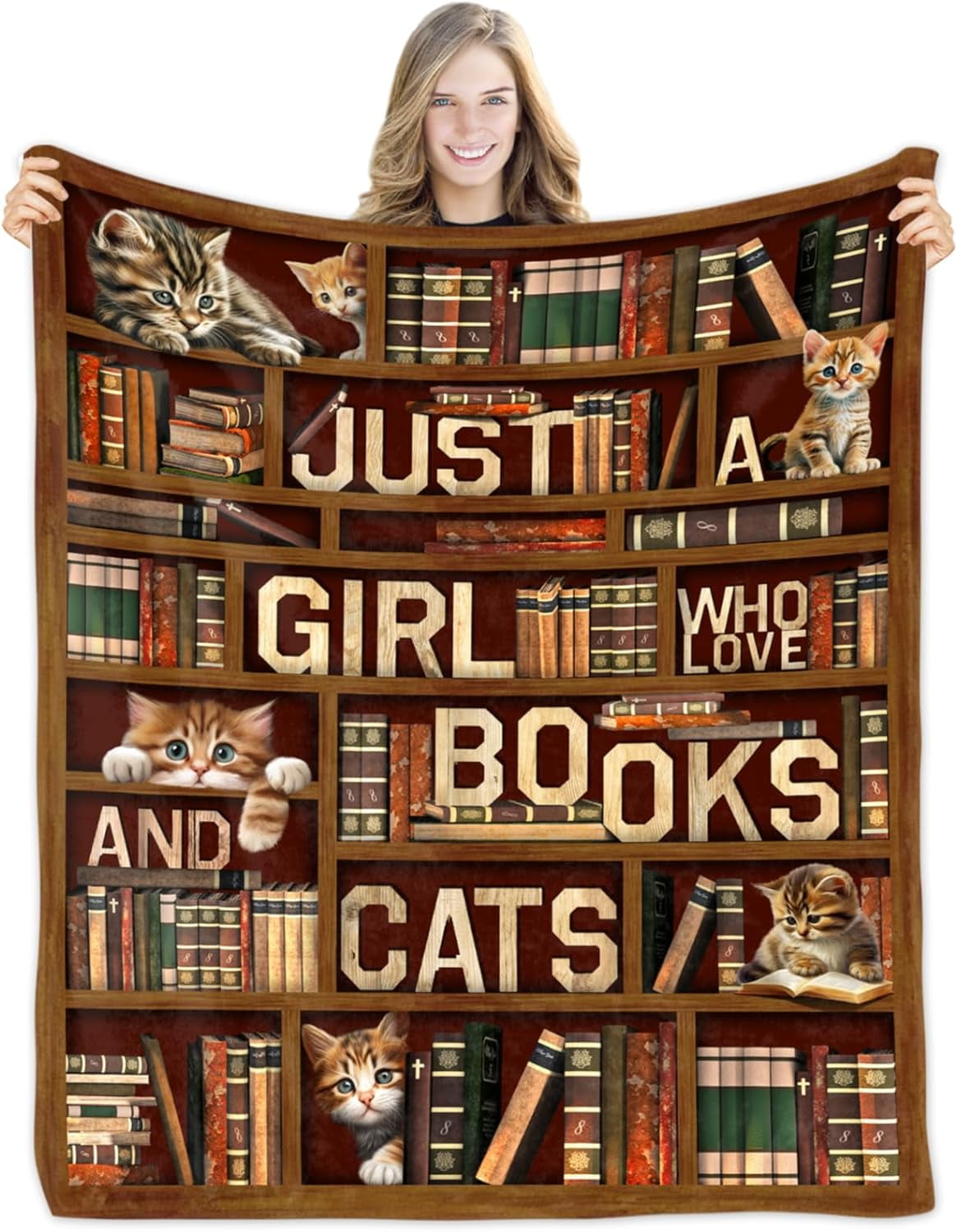 JOOCAR Book Lovers Gifts Blanket for Book Lovers Women/Reader Librarian