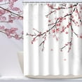 thumbnail image 1 of JOOCAR Cherry Blossom Shower Curtain with 12 Hooks Washable Polyester Fabric 72"x72" inch, 1 of 7