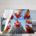 thumbnail image 1 of JOOCAR Chicken Pattern Flannel Throw Blanket For Gift Home Sofa Bed Decoration 50x40 inch, 1 of 5