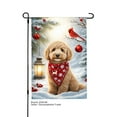thumbnail image 1 of JOOCAR Christmas Dog with Red Cardinal and Lantern Garden Flag for Winter Christmas Home Outdoor Garden Yard Door Decor 12x18 inch, 1 of 5