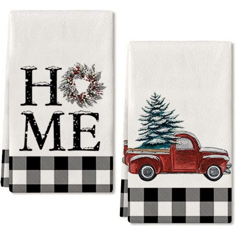 Christmas Kitchen Dish Towel, Random Pattern Sports Towel Christmas Tree  Car Restaurant Decoration Towel