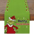 thumbnail image 1 of JOOCAR Christmas Table Runner, Green Christmas Shiny Christmas Red Hat Christmas Table Runner, Suitable for Christmas Kitchen Dining Table Table Holiday Decoration, 1 of 5