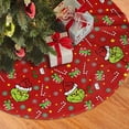 thumbnail image 1 of JOOCAR Christmas Tree Skirt, 36 Inch Red Green Grinch Gift Stars Christmas Stocking Candy Cane Christmas Tree Skirt for Christmas Tree Decoration Home Christmas Party Decoration, 1 of 3