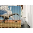thumbnail image 1 of JOOCAR Dinosaur Fabric Shower Curtain with Hooks Diplodocus Cretaceous Walk Along Carnivorous Animal Evolution Extinct Bath Shower Curtain Polyester 72x72 Inch for Bathrooms Bathtubs Camping, 1 of 4