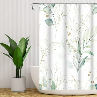 Waterproof Shower Curtain Hook Set With Splicing Texture And Hooks White  Sage Green Fabric Bathroom Decor 231122 From Xianstore09, $12.73