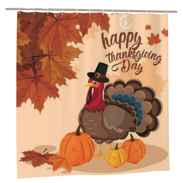 JOOCAR Fall Thanksgiving Shower Curtains Farmhouse Harvest Pumpkin ...