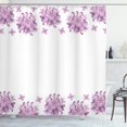 thumbnail image 1 of JOOCAR Floral Shower Curtain, Graphic Lilac Flower Blossoms on White Background Spring Nature Illustration,with Hooks,72x72 inch, Lilac White, 1 of 6