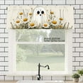 thumbnail image 1 of JOOCAR Ghost Daisy Polyester Window Valance Curtain for Home Kitchen Living Room Bedroom Bathroom Decor 54x18 inch, 1 of 5