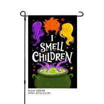 JOOCAR Halloween I Smell Children Linen Garden Flag for Fall Autumn Home Outdoor Garden Yard Door Decor 12x18 inch