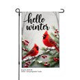 thumbnail image 1 of JOOCAR Hello Winter Cardinal Birds Snowy Branches Garden Flag for Winter Christmas Home Outdoor Garden Yard Door Decor 12x18 inch, 1 of 5