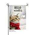 thumbnail image 1 of JOOCAR Hello Winter Cat with Red Scarf Garden Flag for Winter Christmas Home Outdoor Garden Yard Door Decor 12x18 inch, 1 of 5